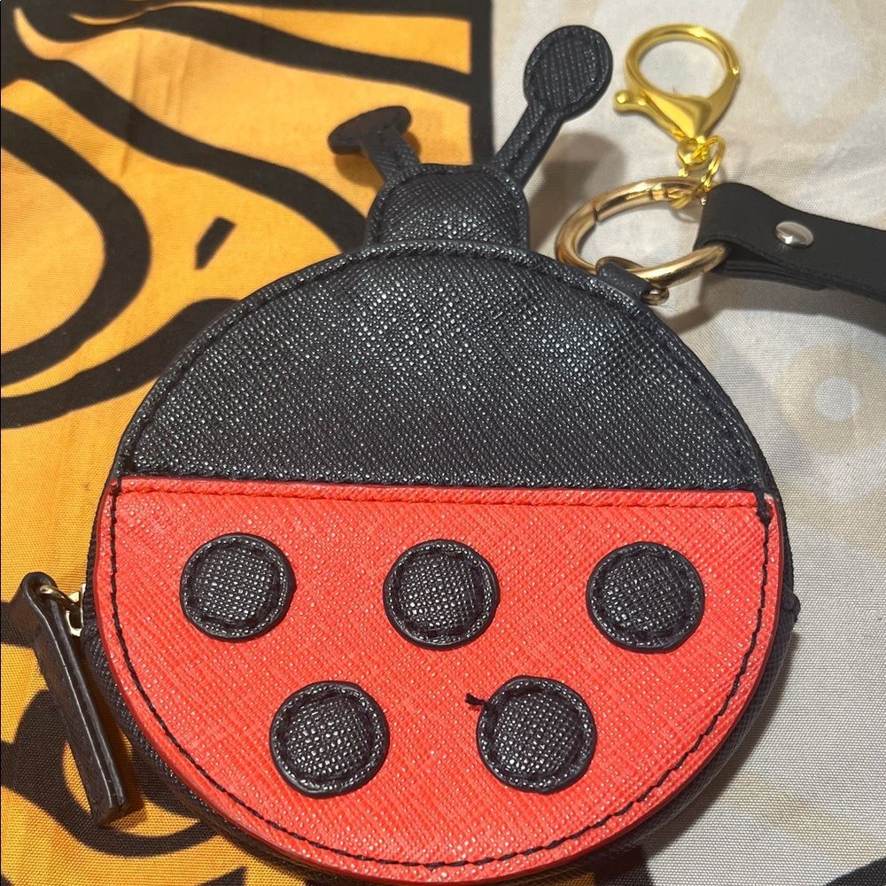 Ladybug Coin Purse with Wrist Strap - Picture 2 of 8